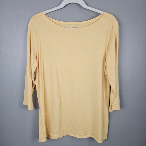 Garnet Hill Yellow Top Size Large - Picture 1 of 7